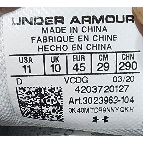Men Under Armour Spotlight UA 4D Foam Football Cleats White 3023963-104 Size 11 main image 9